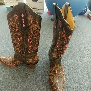 A pair of vintage corral boots